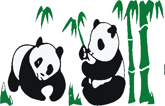 PANDA panda and bamboo logo